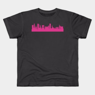 New York skyline pink Kids T-Shirt